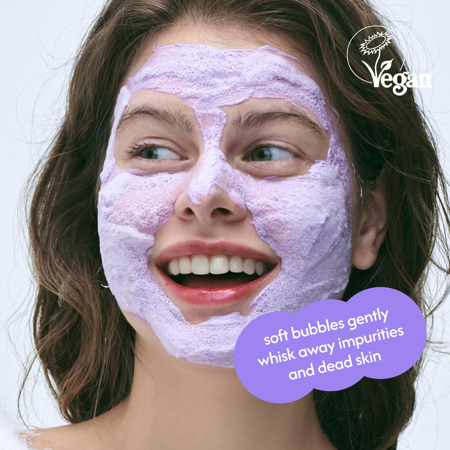 tokki on the moon oxygen bubbles on skin illustrating pore-lifting action