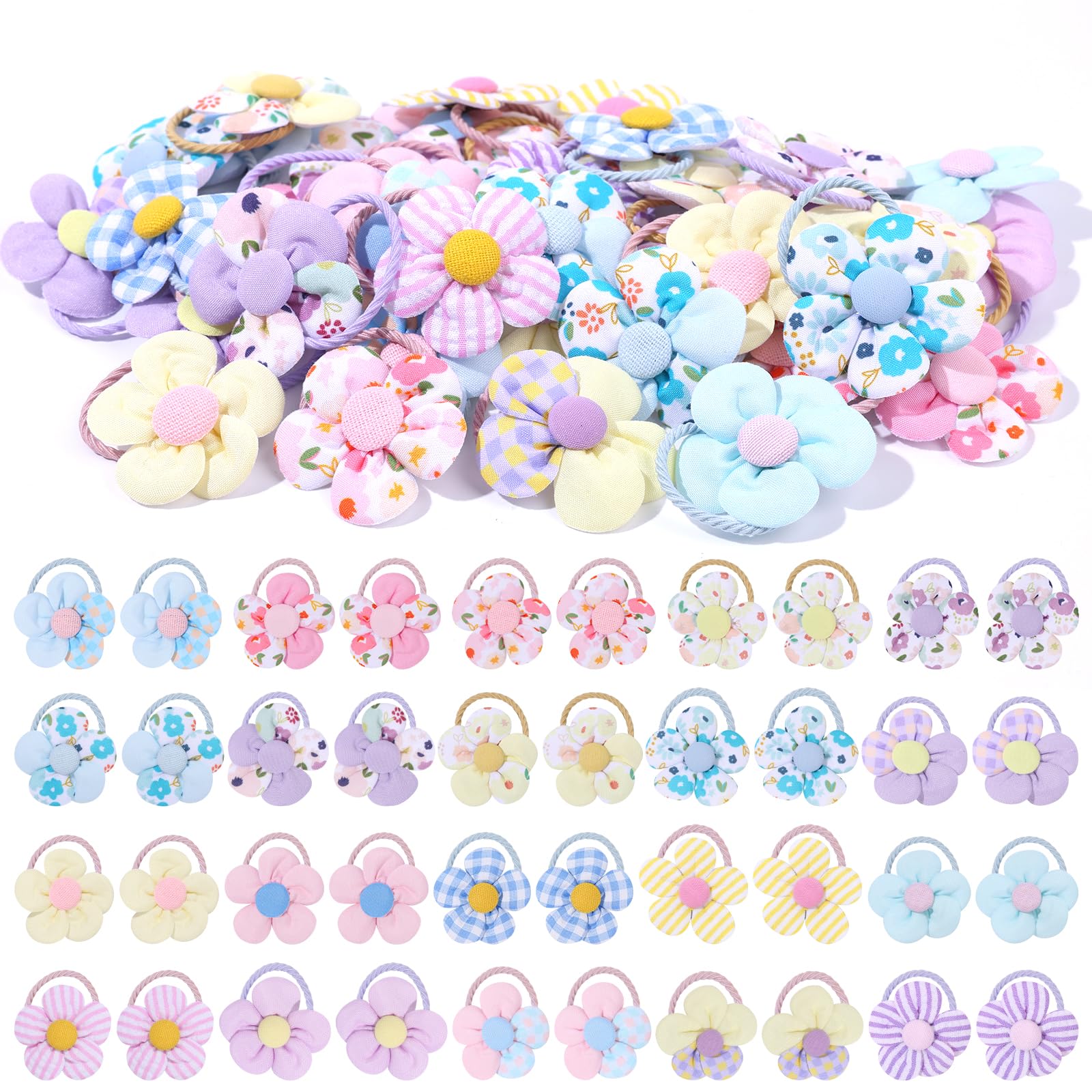 TOKUFAGU front packaging showing 40 colorful mini scrunchies and value