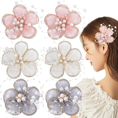 TOKUFAGU front view of six floral clips showcasing colors and elegance