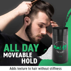 Tomb45 root lift demo on hair showing instant volume and natural matte finish