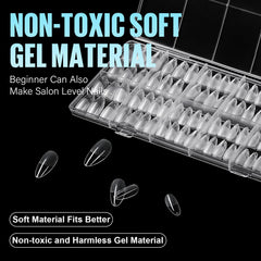 TOMICCA tips being applied with gel and glue illustrating versatile use