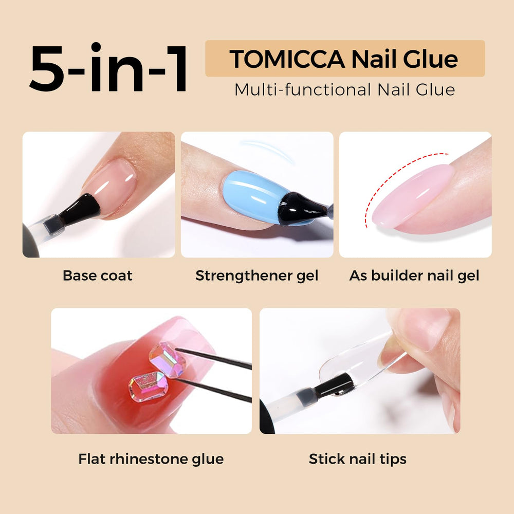 TOMICCA brush applicator close-up for precise, mess-free placement