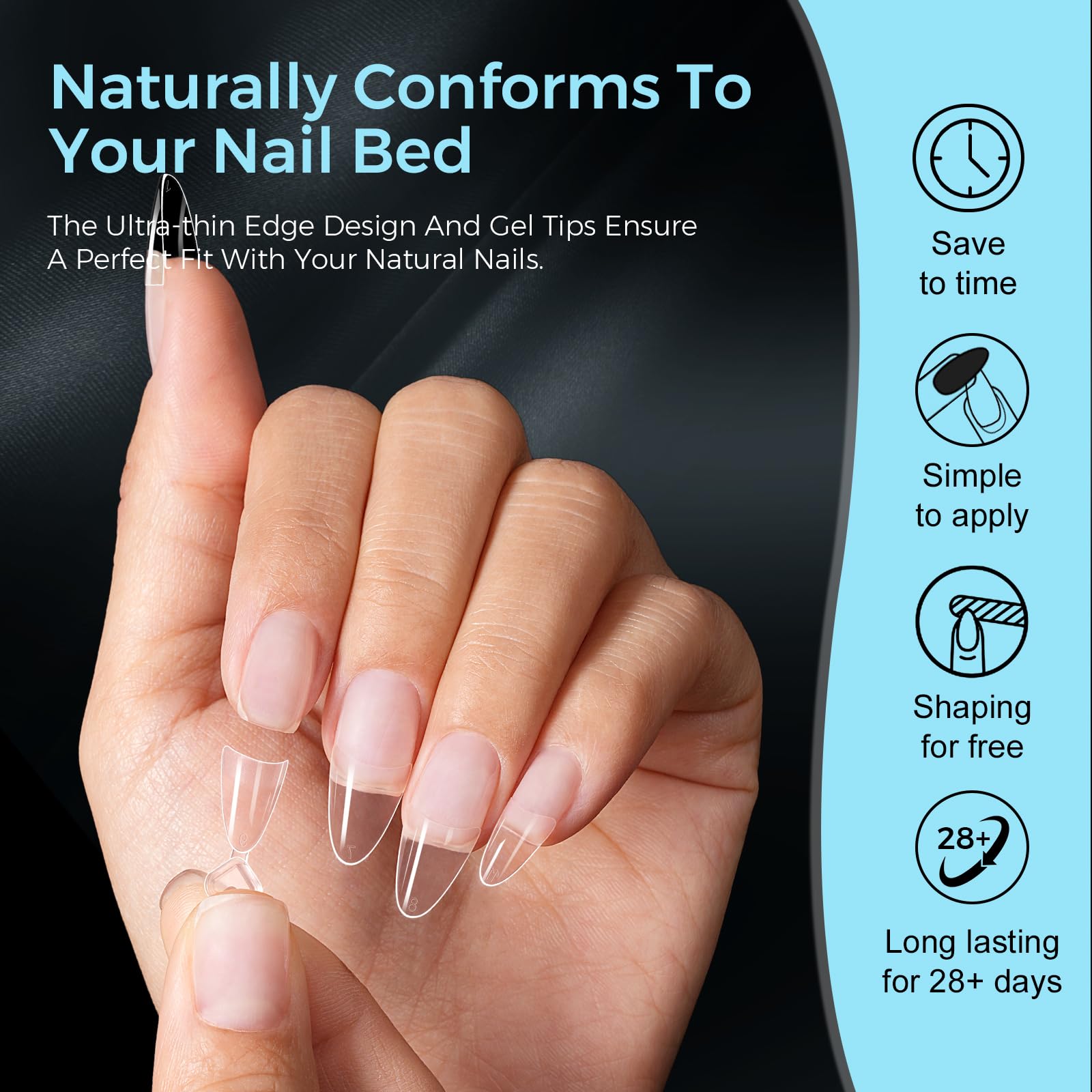 TOMICCA clear gel texture detail showing smooth polish-ready surface