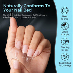 TOMICCA clear gel texture detail showing smooth polish-ready surface