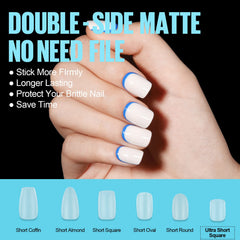 TOMICCA close-up of double-sided matte surface showing no-buff benefit