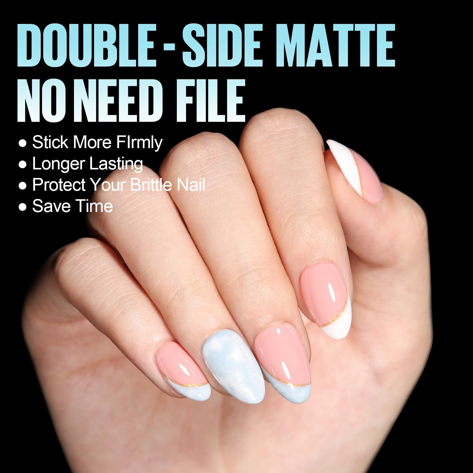 TOMICCA close-up of double-sided matte texture for instant adhesion