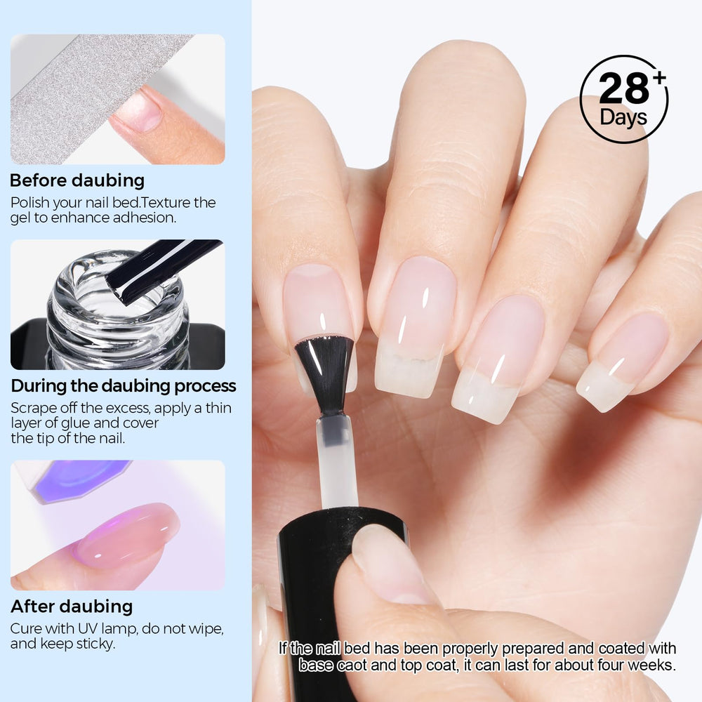TOMICCA cured nails showcasing long-lasting shiny professional finish