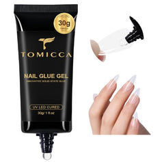 TOMICCA front bottle 30g showing label and clear gel for long-lasting hold