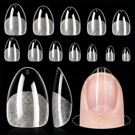 TOMICCA front packaging showing 192pcs almond tips for easy selection