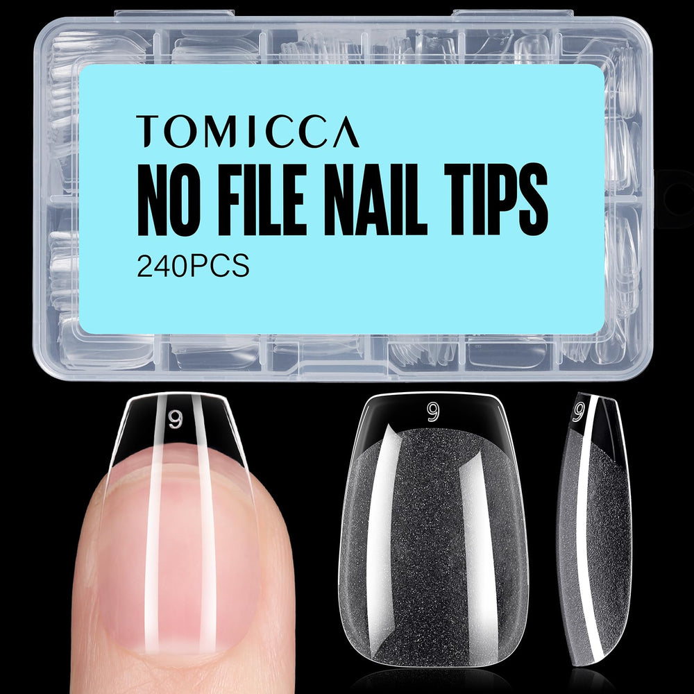 TOMICCA front packaging showing 240-piece nails for easy selection
