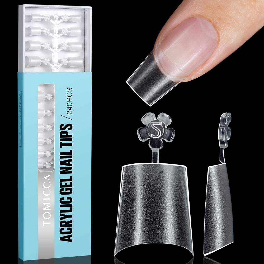 TOMICCA front packaging showing 240-piece coffin tips and quick selection benefit