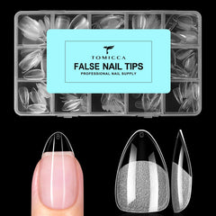 TOMICCA front packaging showing 240-piece kit and clear tips, ready to use