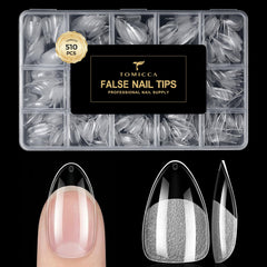 tomicca front packaging showing full 510pcs set and clear tip benefits