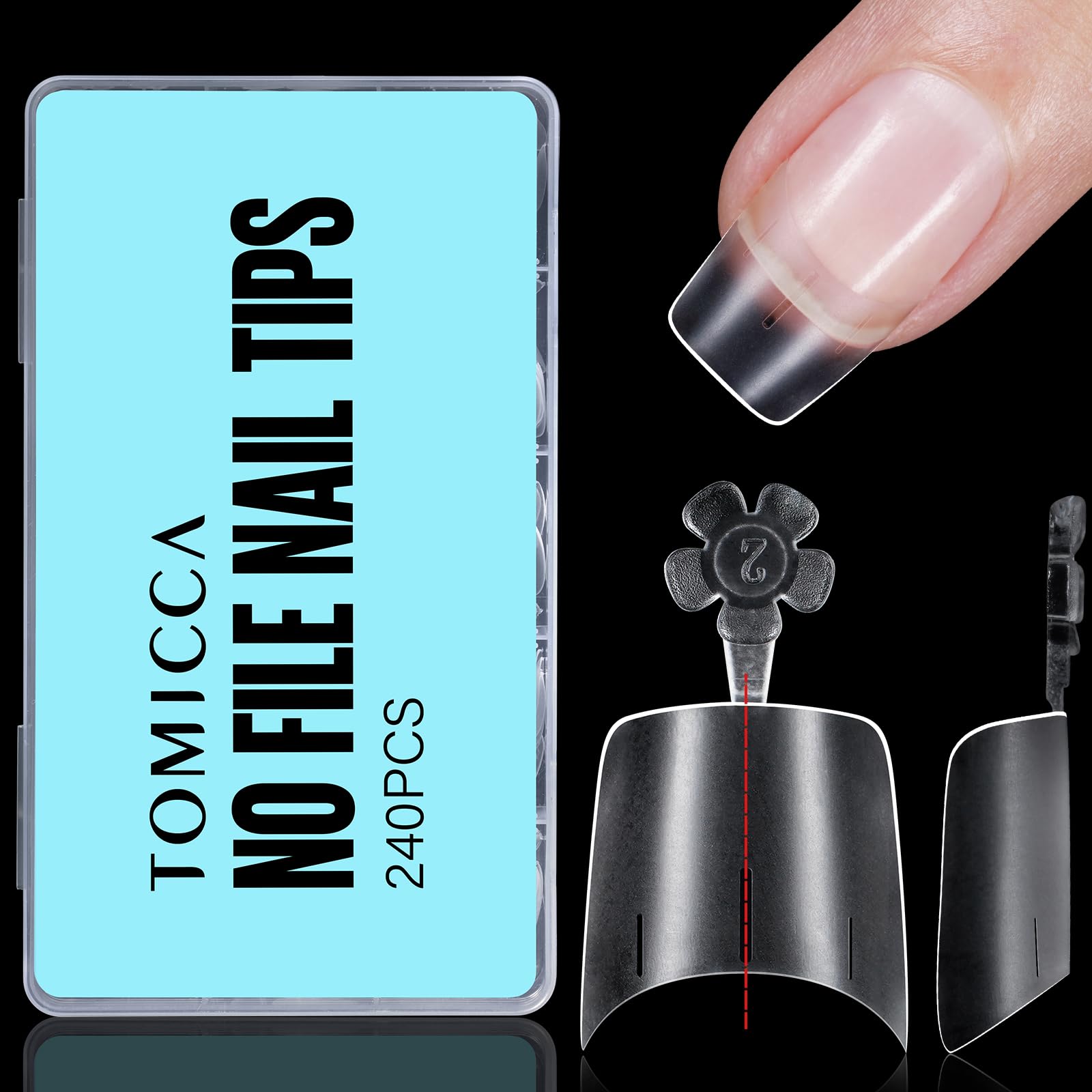 TOMICCA front packaging showing 240-piece kit and brand benefits