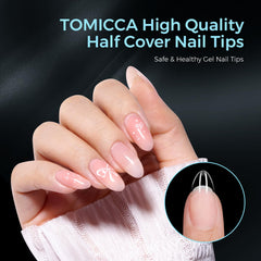 TOMICCA lifestyle scene with bride prepping nails demonstrating event-ready durability