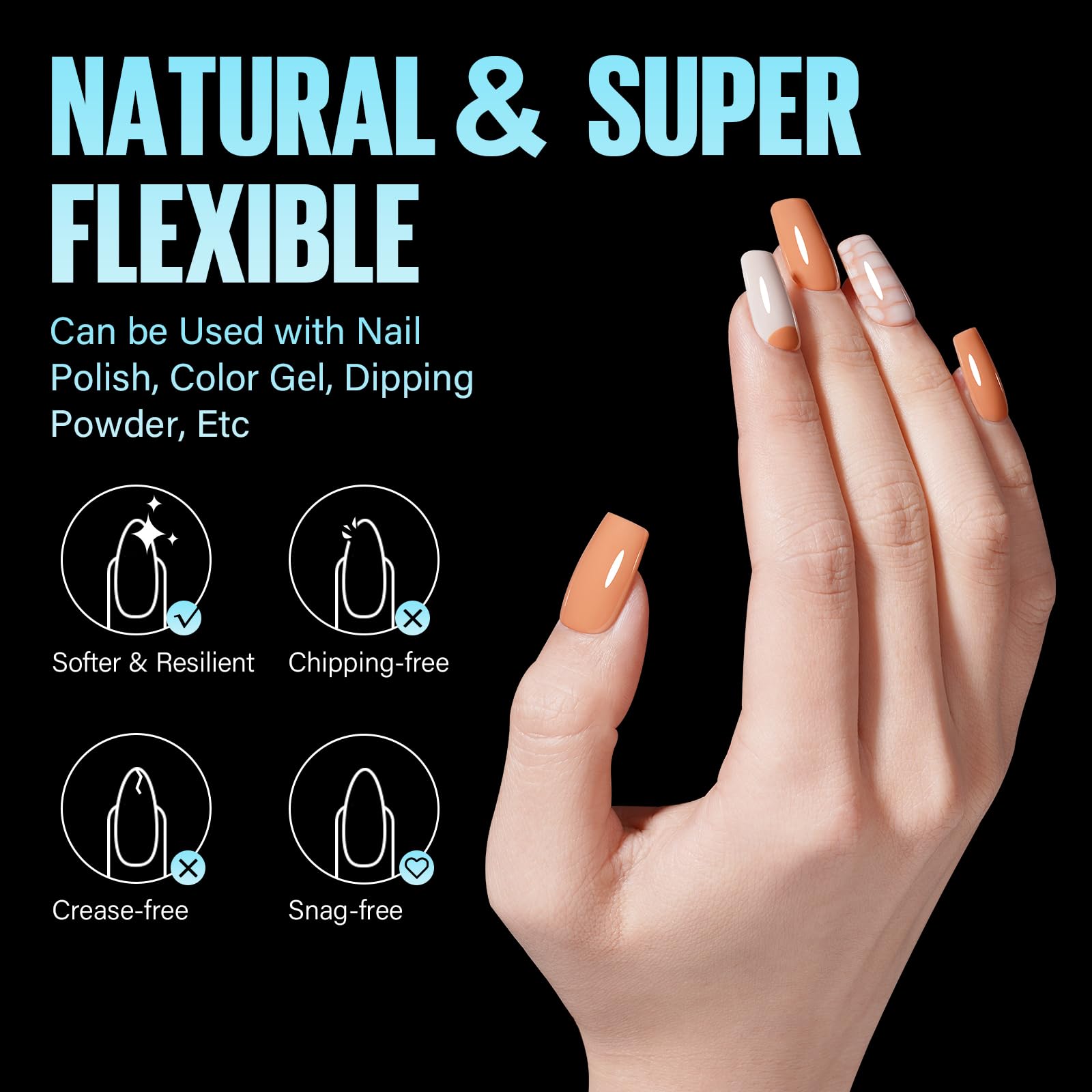 TOMICCA painted nails showcasing design-ready surface and vibrant polish hold