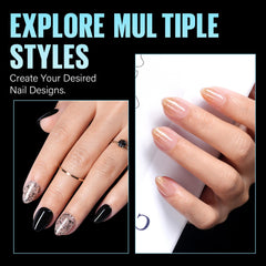 TOMICCA polished finish example highlighting smooth glossy almond nails for events