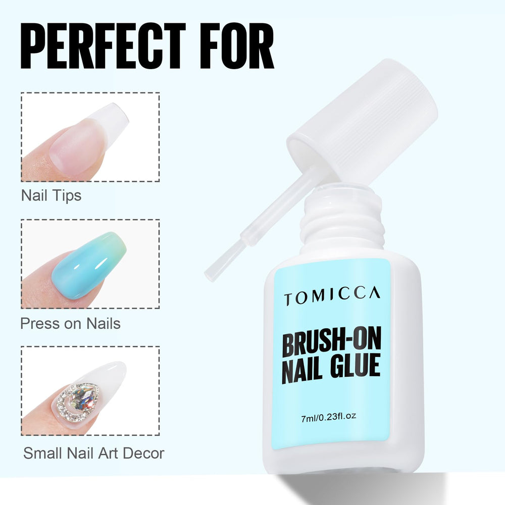 TOMICCA precision brush tip close-up for mess-free, accurate application
