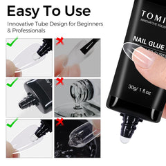 TOMICCA holding rhinestone firmly in place for detailed nail art