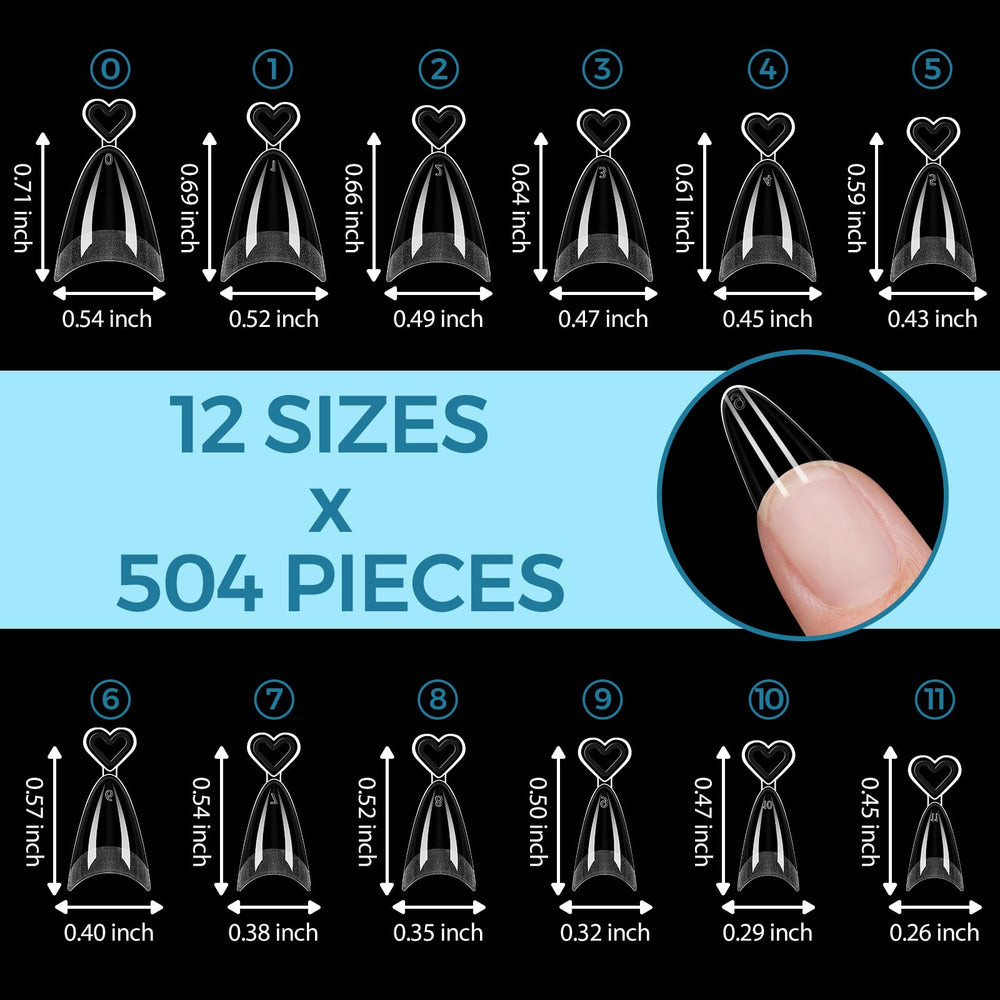 TOMICCA hand scale comparison demonstrating tip length and proportion