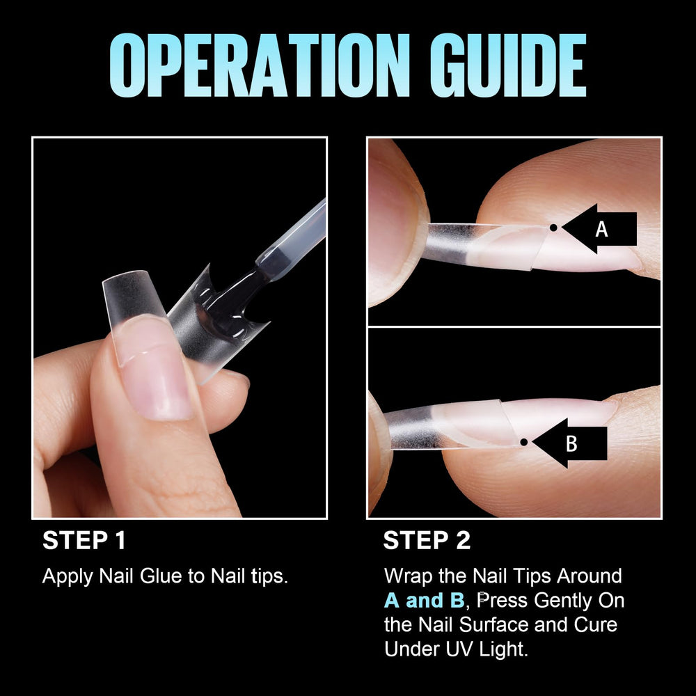TOMICCA tips beside fingers for scale and realistic fit guidance