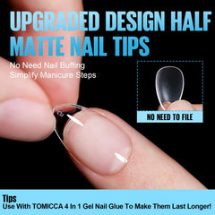 TOMICCA nails in hand illustrating scale and lightweight comfort during wear