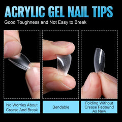 TOMICCA polished nail sample showing painted finish and crisp color payoff