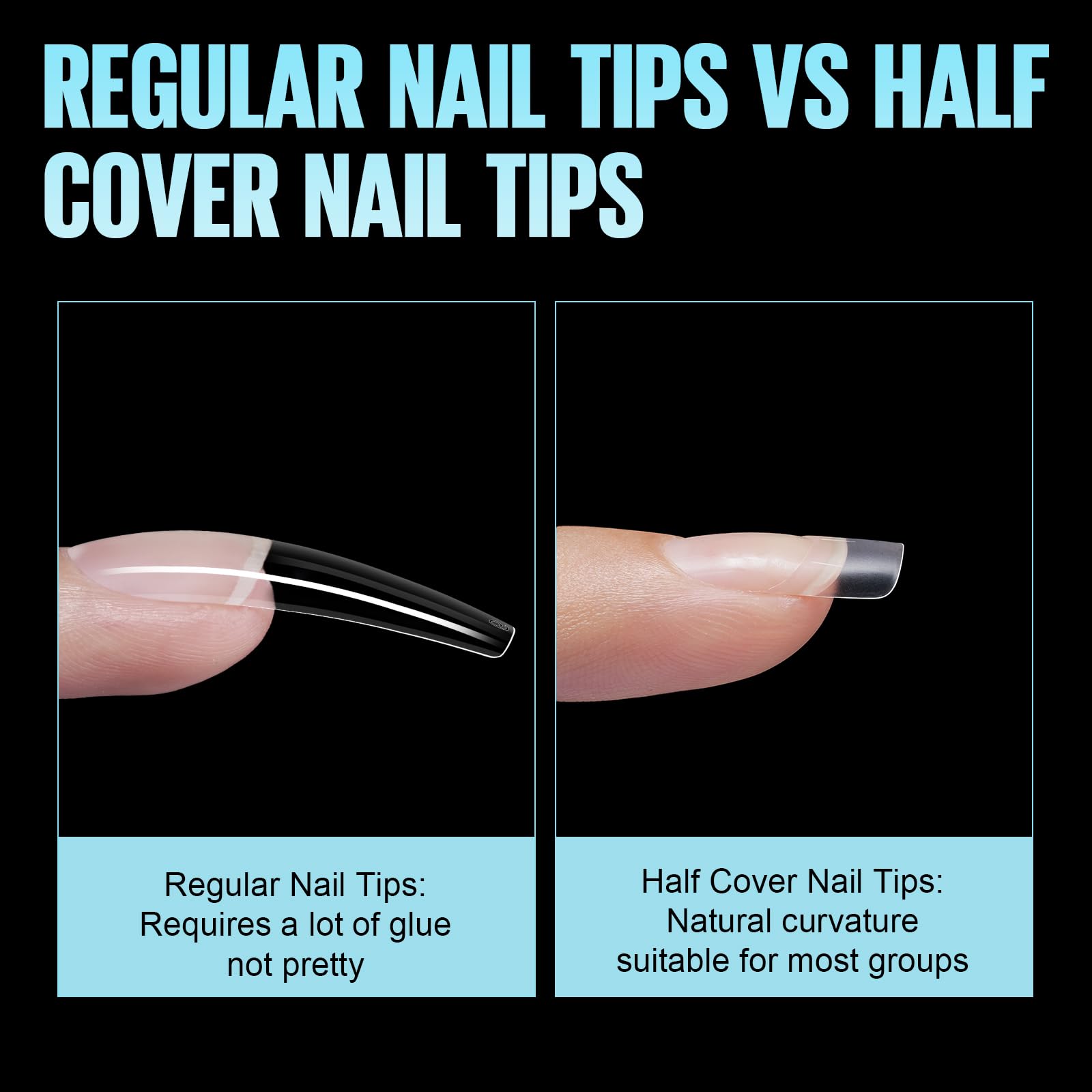 TOMICCA side profile showing thin back edge for snug nail fit