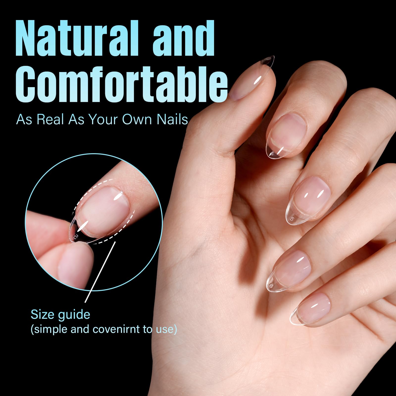 TOMICCA single nail top label detail showing size marking for accurate fit