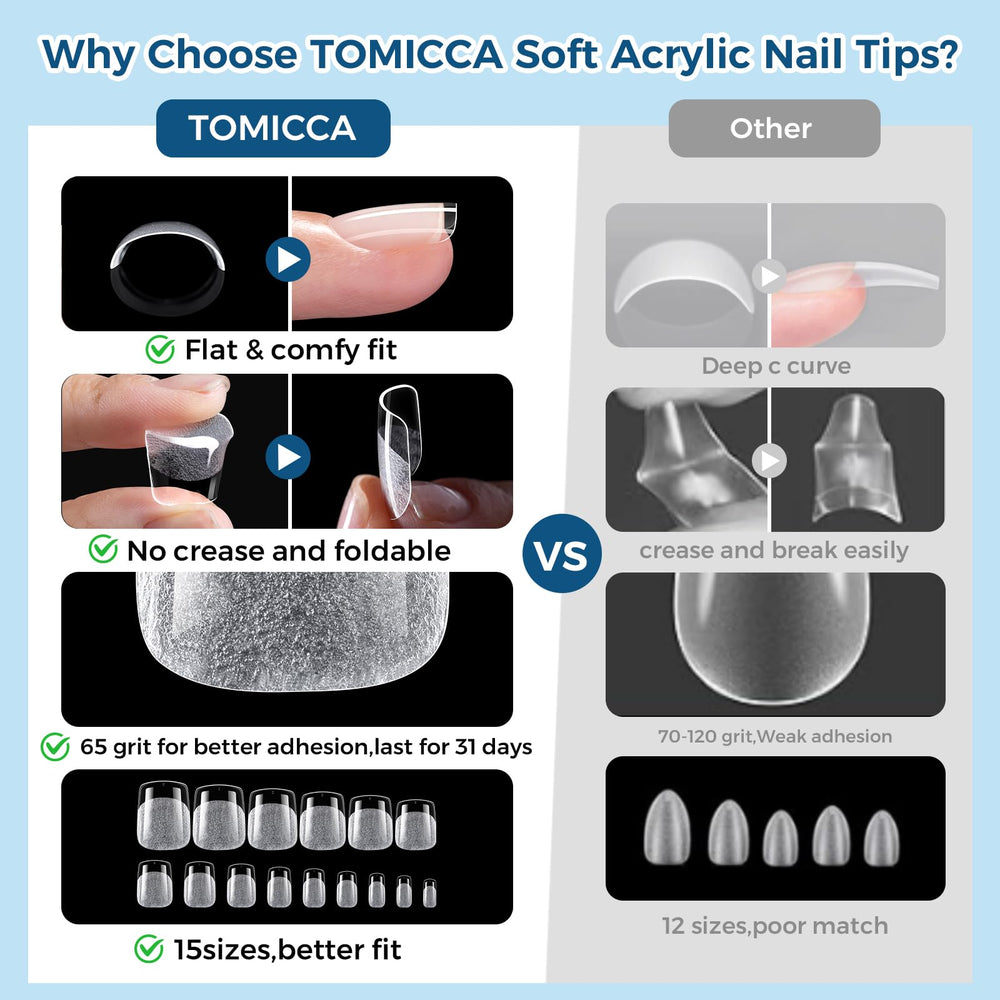 TOMICCA size array labeled to show 15 sizes and easy fit matching benefit