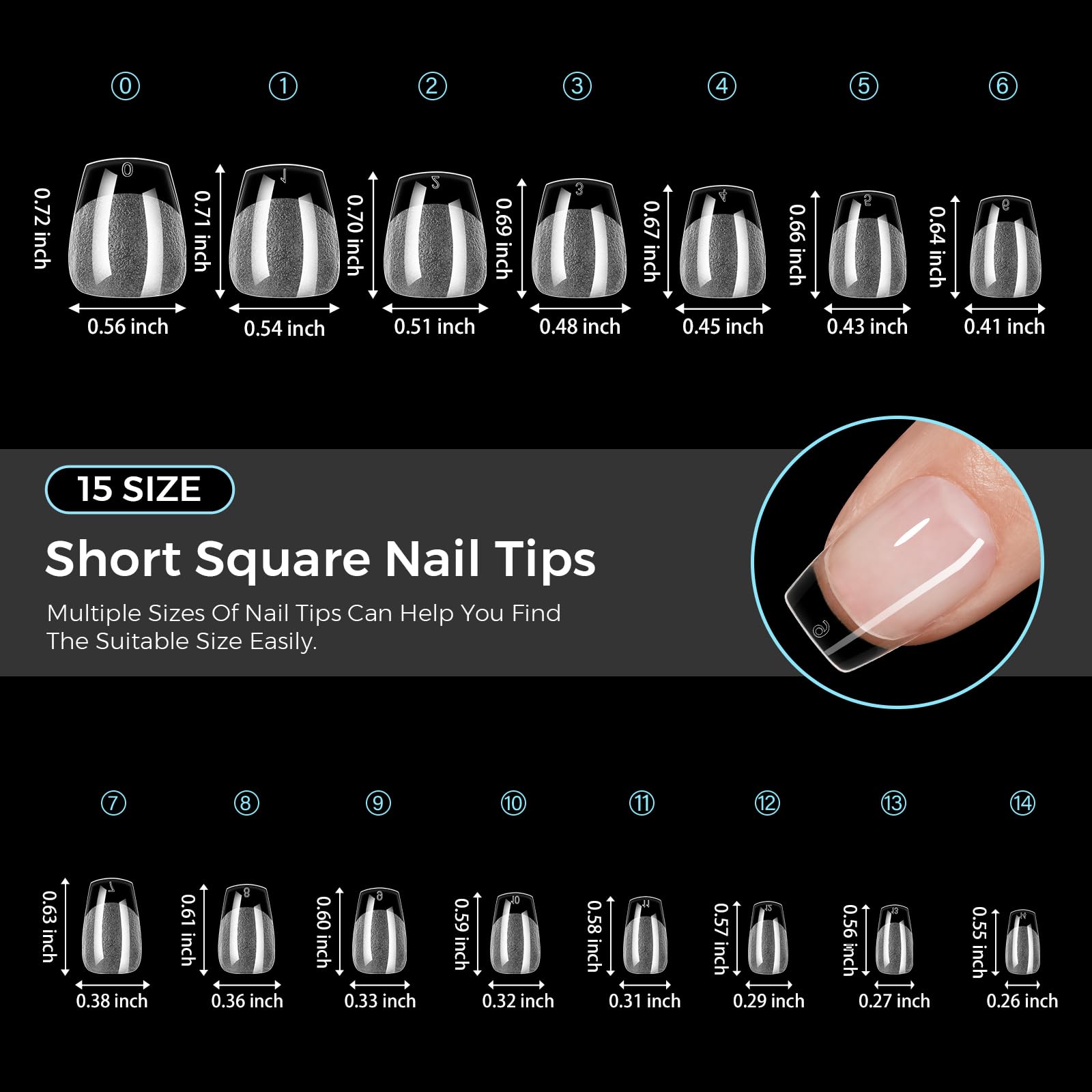 TOMICCA numbered trays with 15 sizes for fast, accurate nail matching