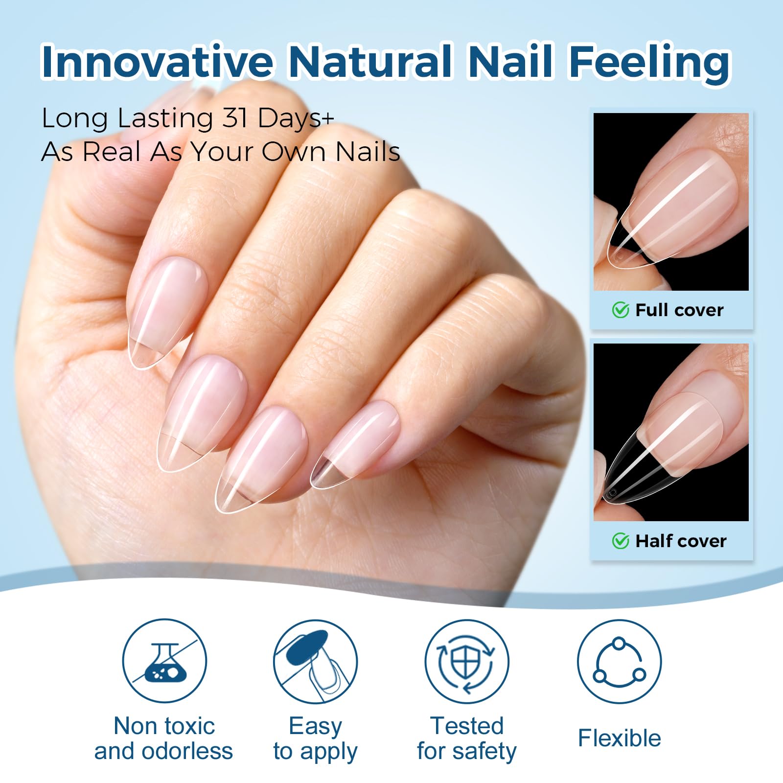 TOMICCA size swatch layout with 15 sizes for precise nail fit