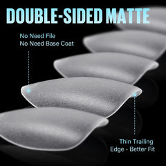 TOMICCA macro of double-sided matte texture showing improved adhesion benefit