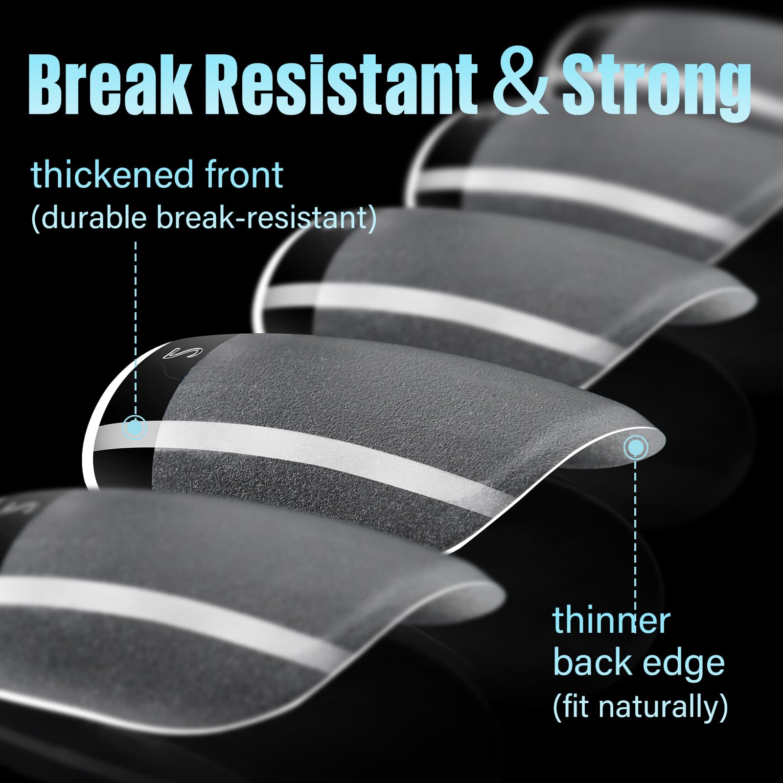 TOMICCA tip edge and shallow curve detail for snug fit and natural look