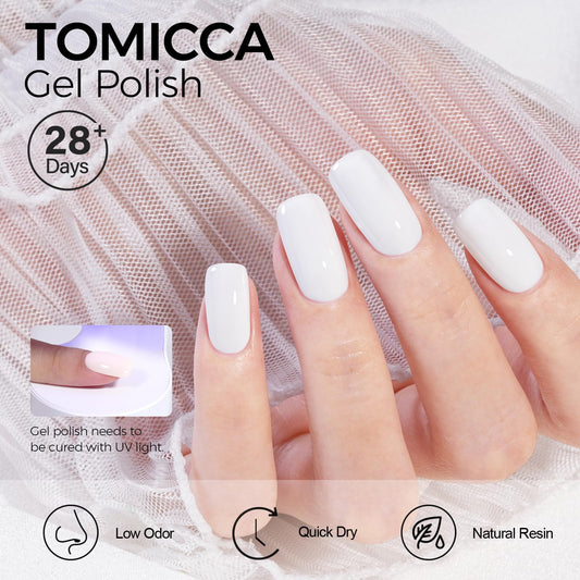 TOMICCA wide-angle brush closeup for smooth streak-free application benefit