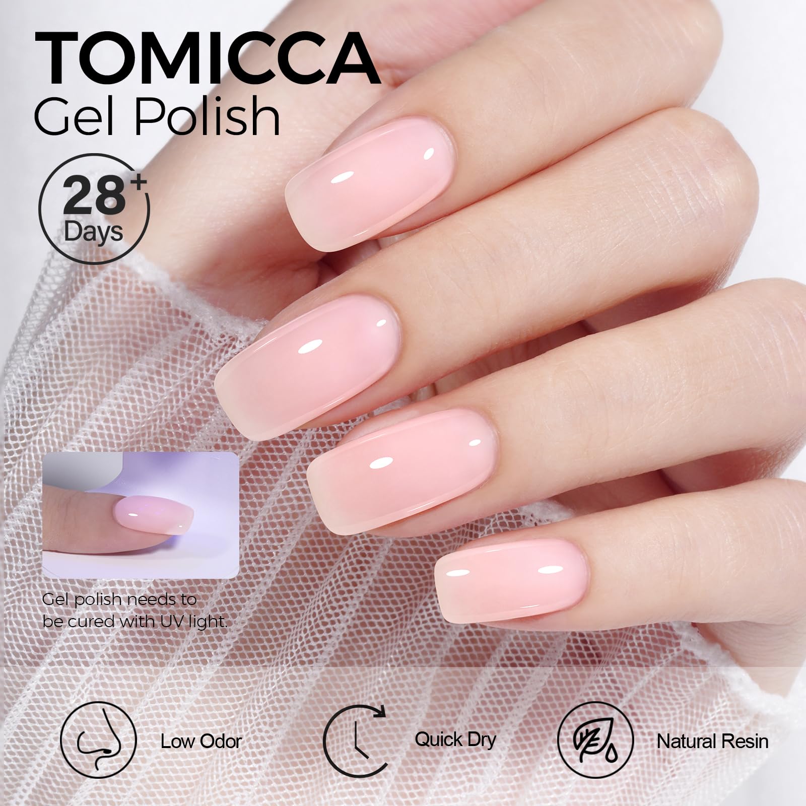 TOMICCA wide-angle brush applying smooth streak-free color benefit