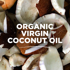 Tom's of Maine virgin coconut oil bottle beside bar showcasing moisturizing ingredient