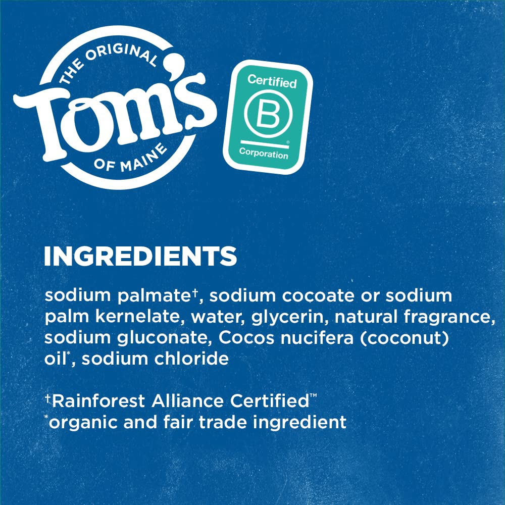 Tom's of Maine label close-up with B Corp mark showing brand transparency