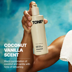 TONE Exclusive pump detail enabling mess-free controlled dispensing benefit