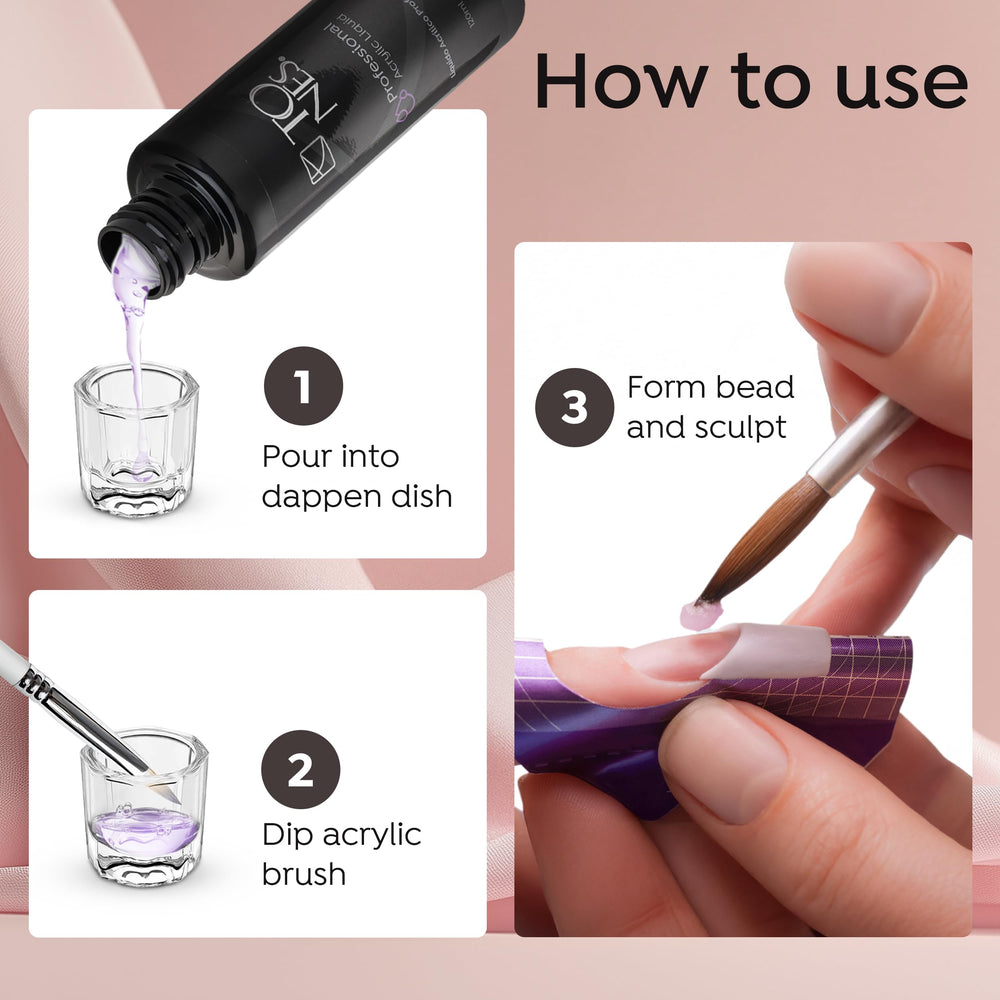 TONES finished nail set on model hand showing durable, non-yellowing glossy results