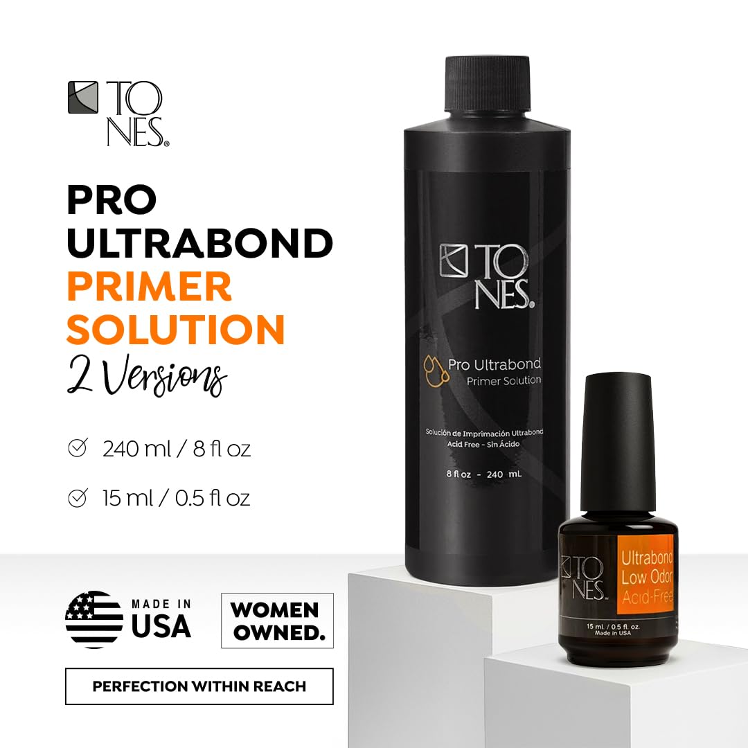 TONES Ultrabond used by nail technician in salon to prevent lifting and peeling