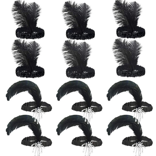 Tongcloud front view showing full 12-piece headband set and packaging benefit: ready-to-wear