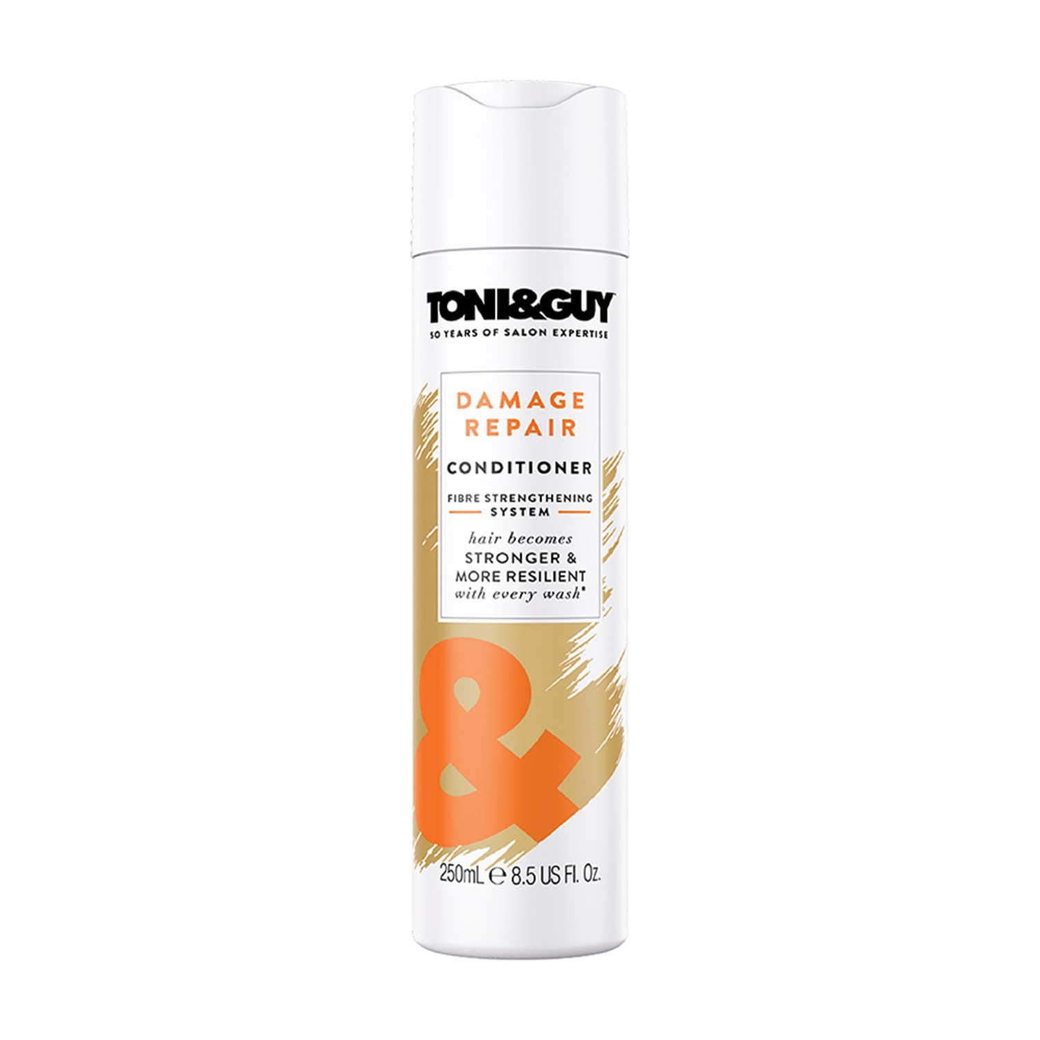 TONI&GUY front bottle view showing product and benefits