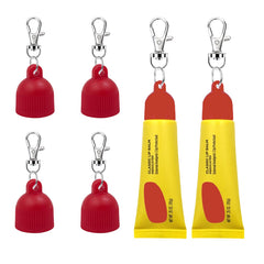 Tonsamvo red cap on Carmex showing secure fit and quick access