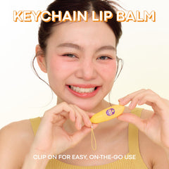 TONYMOLY banana mini tucked inside a purse illustrating on-the-go moisture access