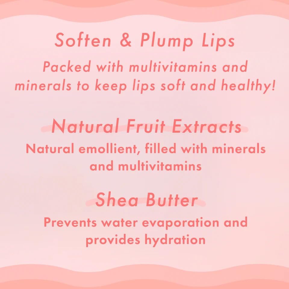 TONYMOLY cherry lip balm open with product exposed demonstrating easy one-handed application