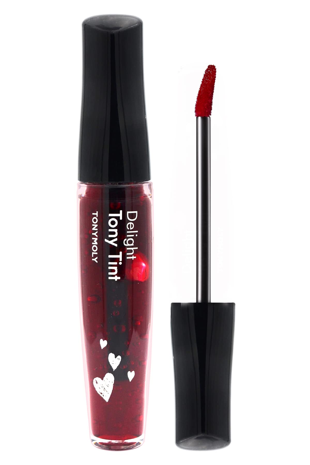 TONYMOLY front packaging showing cherry pink tint and branding, clear shade preview