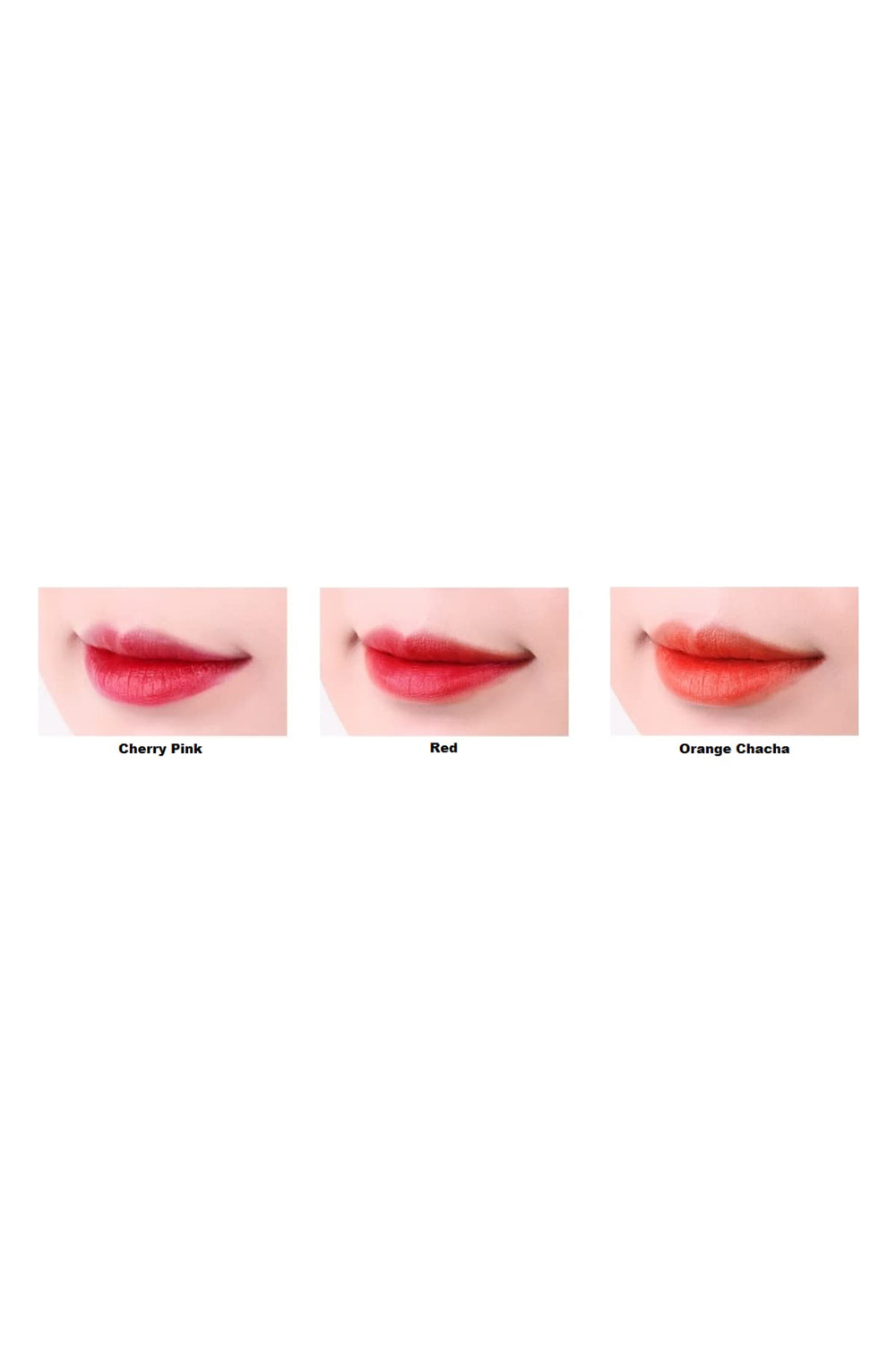 TONYMOLY shade on model smiling to showcase natural cherry-pink stain effect