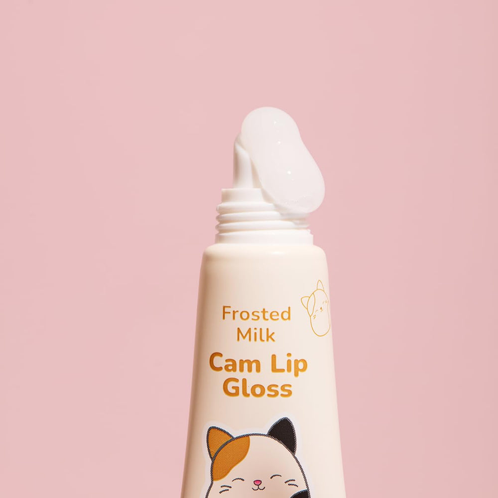 TONYMOLY frosted milk lip gloss applicator detail highlighting glossy finish and shine