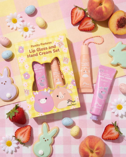 TONYMOLY Howland peach lip gloss tube giving sheer tint and glossy finish